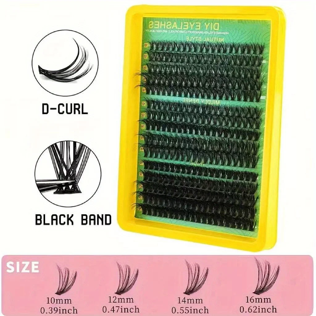 300 Stück D-Curls künstliche Wimpern, natürlich pralle Wimpern, perfekt für Katzenaugen, Babyaugen, natürliche Stile, verbessern Sie Ihren Look