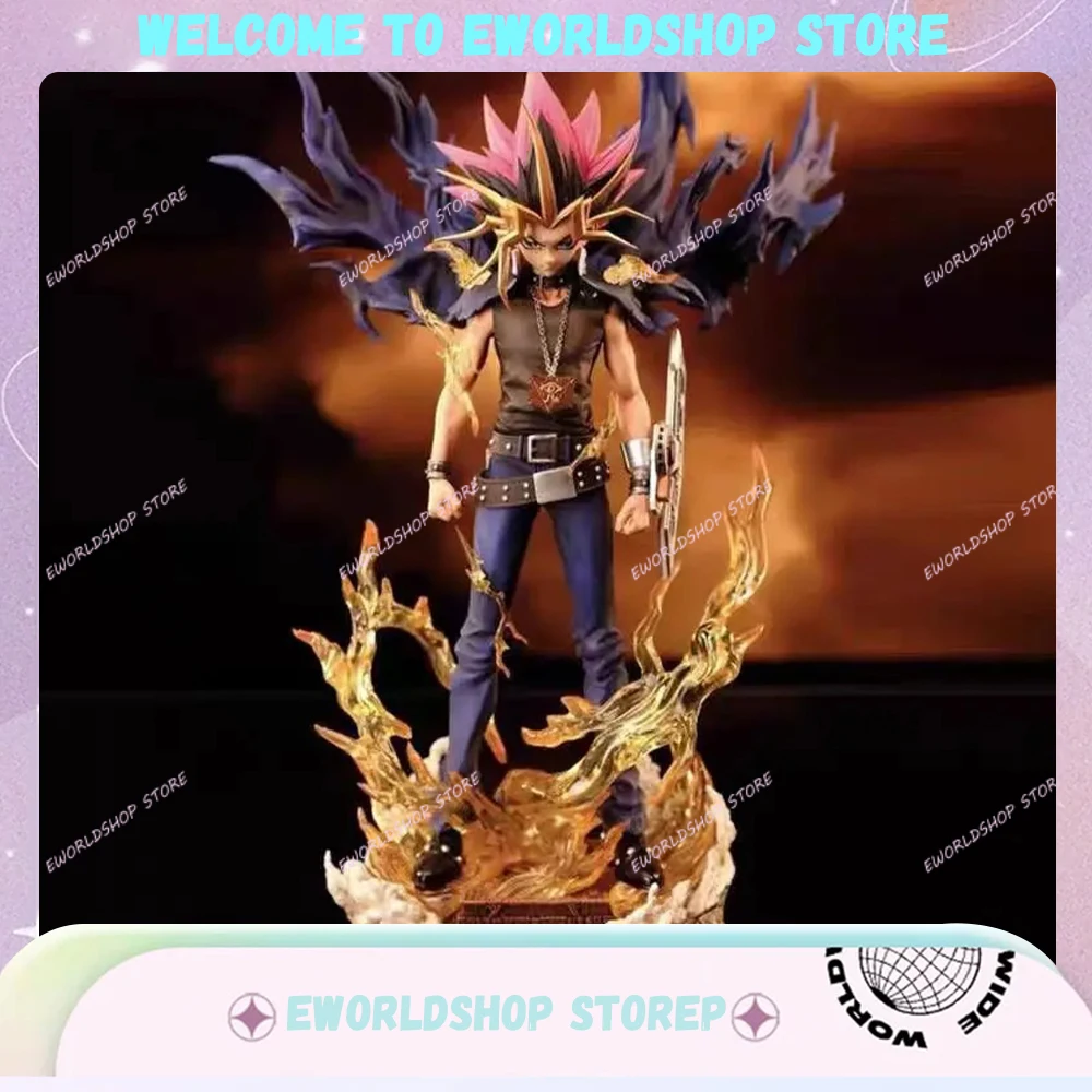 Yugi Muto Figure Dark Game Dimensional Figurine Duel Monsters Action Figures 28cm PVC Statue Collection Ornament Kids Toy Gifts