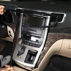 CheYa for Toyota Alphard 2011-2014 Car Center Control Air Vent Shifter Side Strip ABS Interior Protection Accessories