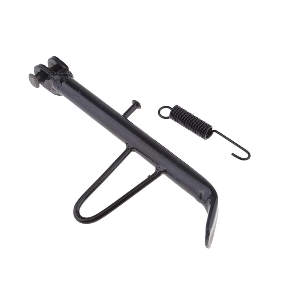 Black Motorcycle Kickstand Easy To Install Iron-made Durable Rust-resistant Strong Compatibility