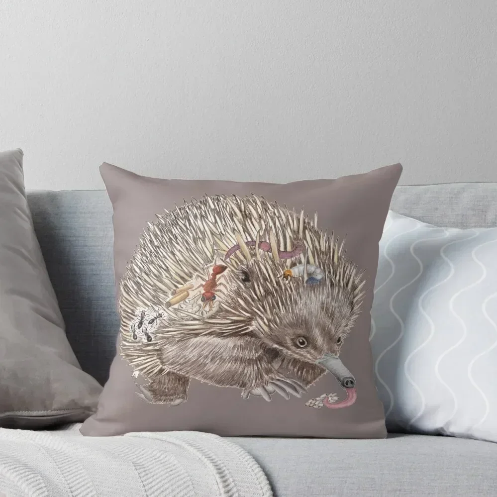 The Australian echidna with his favourite food. Throw Pillow Christmas Covers Pillowcases pillow