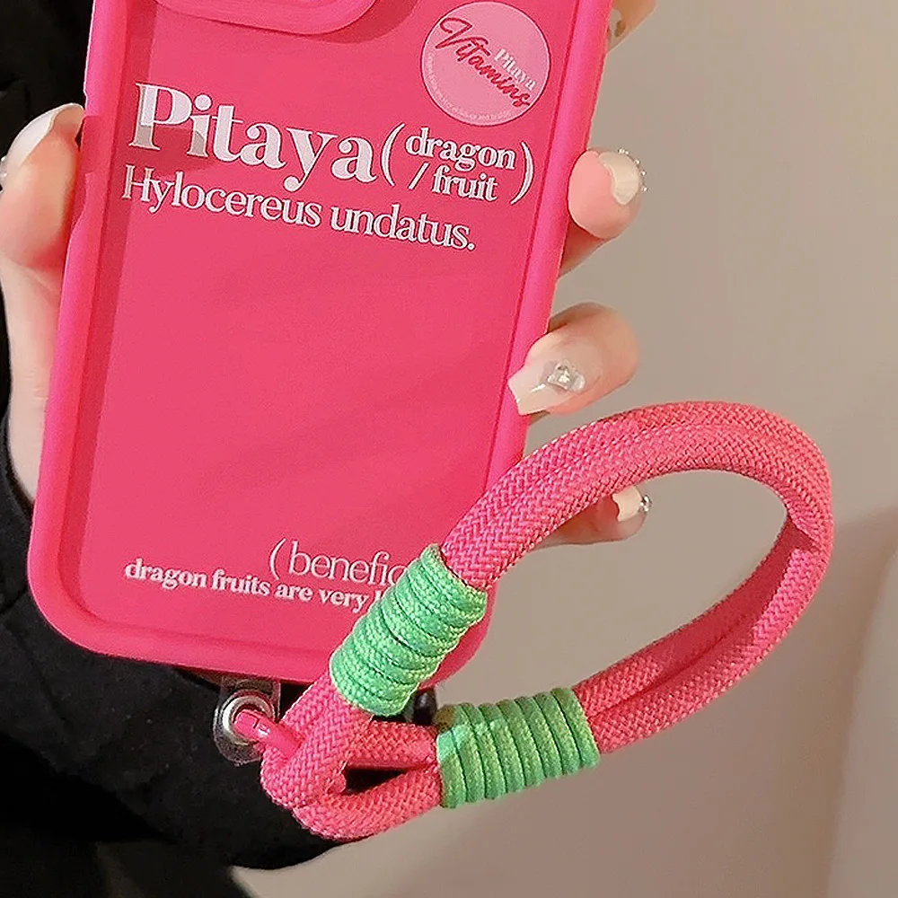 Universal Braided Phone Lanyard Strap Hanging Chain Ring Cord with Patch Wrist Strap Cell Phone Holder Detachable Ropes Keychain