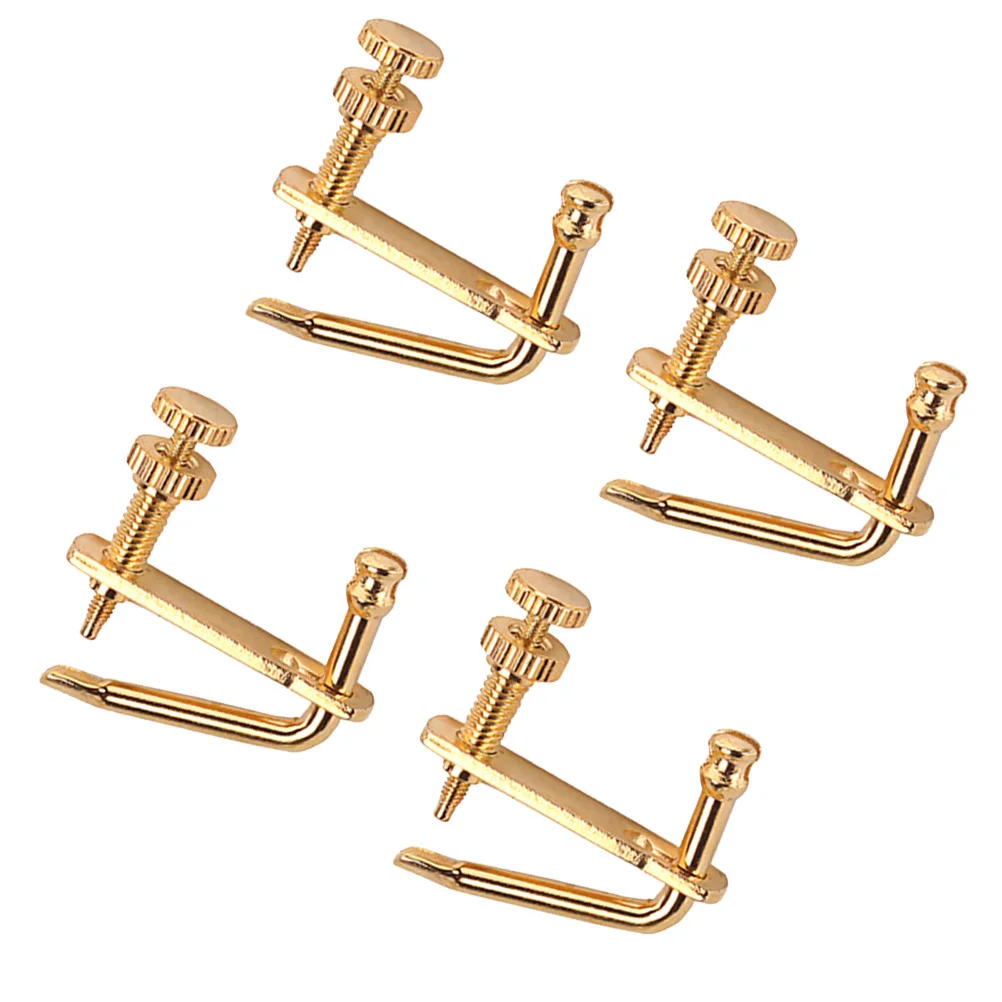 

4Pcs Violin String Adjuster Fine Tuning Metal String Fine Tuners for Secure Positioning Smooth Operation Anti-Slip