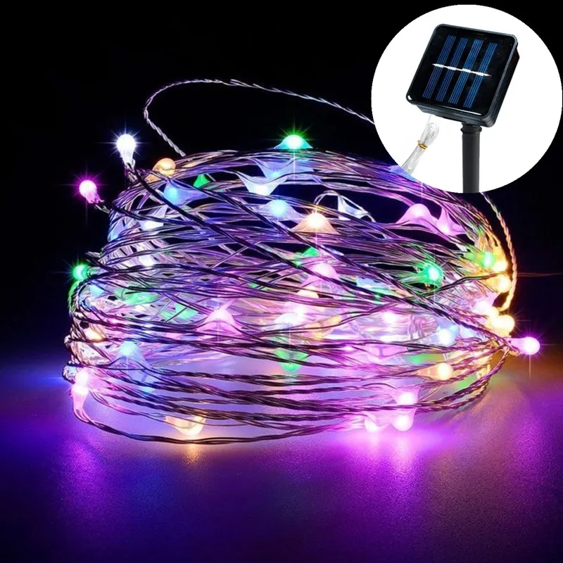 

300/200/100/50LED 8Modes Outdoor Solar Fairy Lights LED Copper Wire Lights Xmas Lights Valentine's Day Decoration
