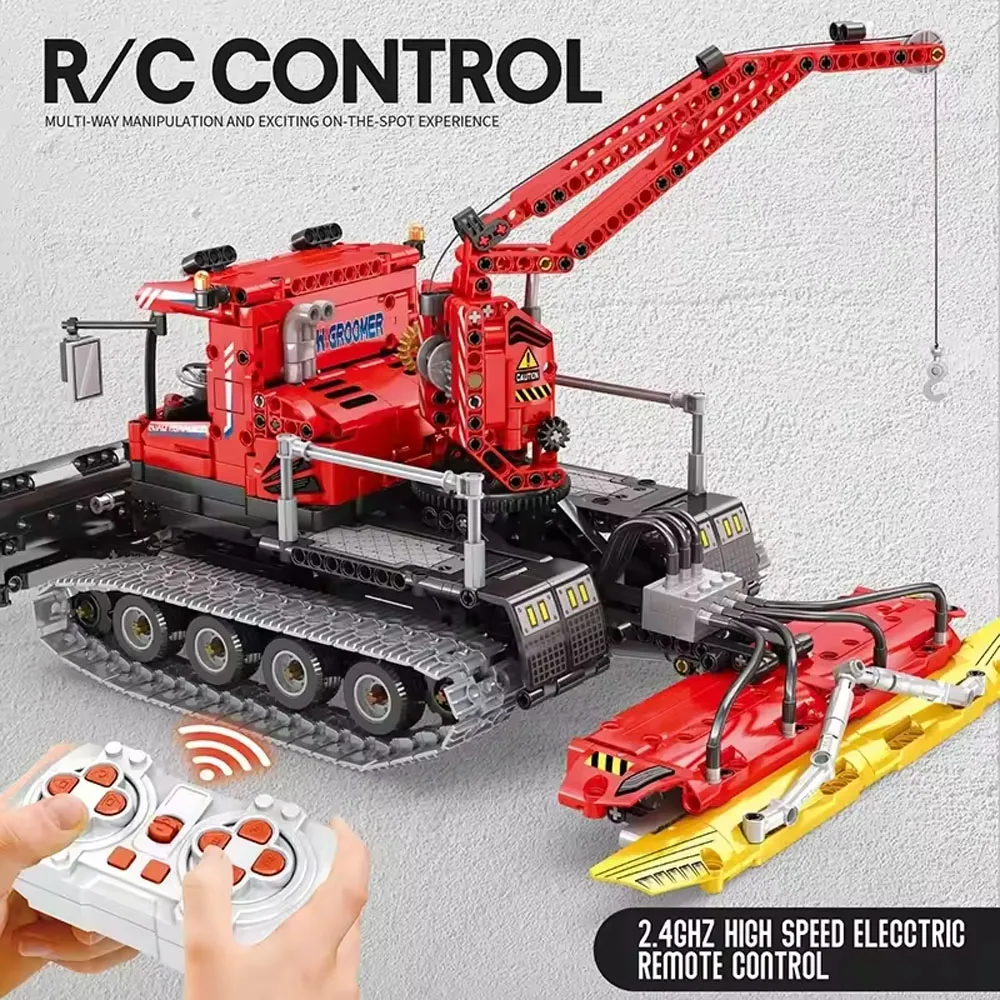 1100PCS Fernbedienung Schnee Technische Fahrzeug Bausteine Elektrische RC Auto Engineering Kran Modell Ziegel Kinder Spielzeug Geschenke