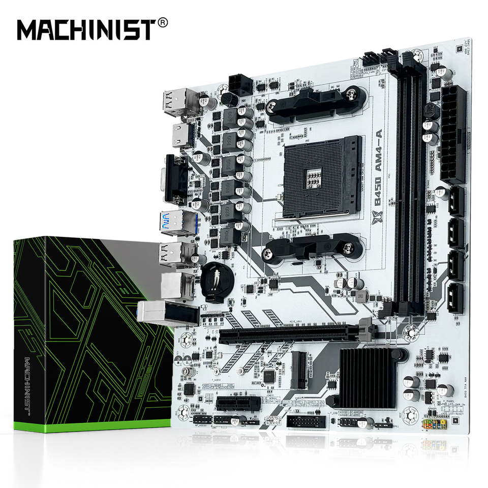  MACHINIST B450 Motherboard AMD Processor Dual-channel DDR4 Memory AM4 Mainboard M.2 NVME (Supports Ryzen 5500 5600 5600G CPU) 