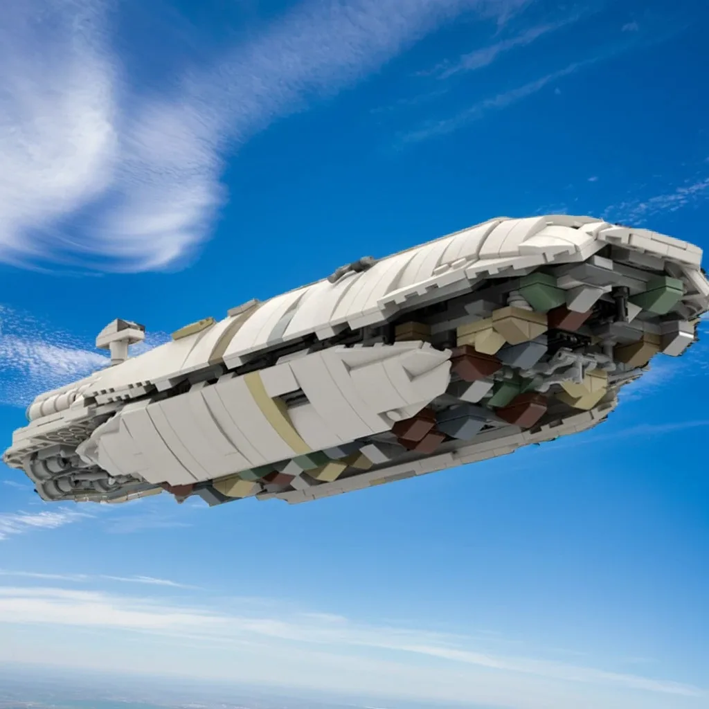 

954 PCS MOC GR-75 Transport Sci-Fi Cargo Ship Space Vessel Model DIY Model Building Blocks Birthday Toys Gift