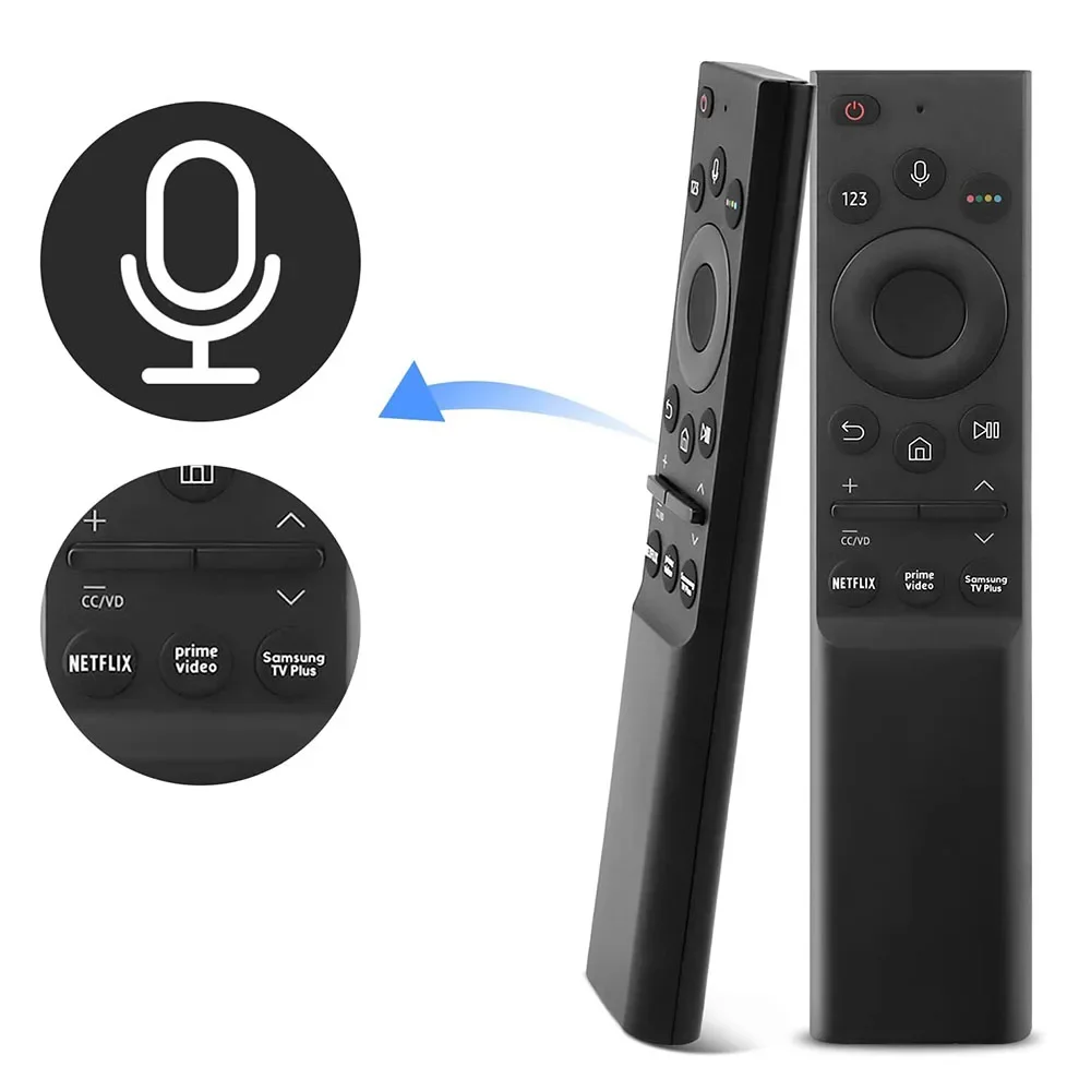 Controle remoto de substituição por voz BN59‑01363A, controlador de televisão infravermelho multifuncional, acessório remoto operado por voz para TV