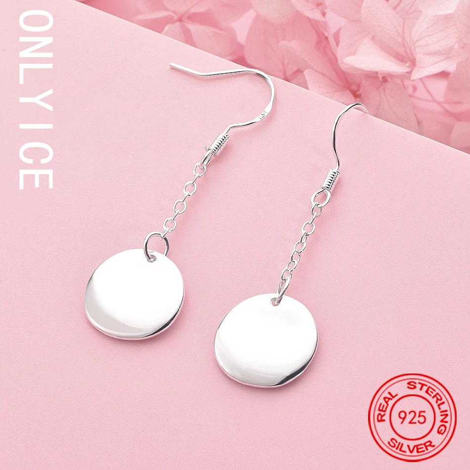 

Fine 925 Sterling Silver Round Earrings Drop Earrings For Women Anniversary Gift Popular Wild Fashion Romantic Jewelry