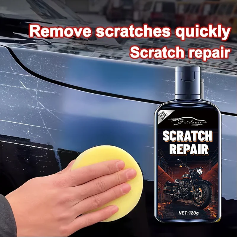 Motorcycle 120g Scratch Repair Wax - Quick Scratch Remover for Cars, All-in-One Paint Polish & Protective Car Wax with Easy