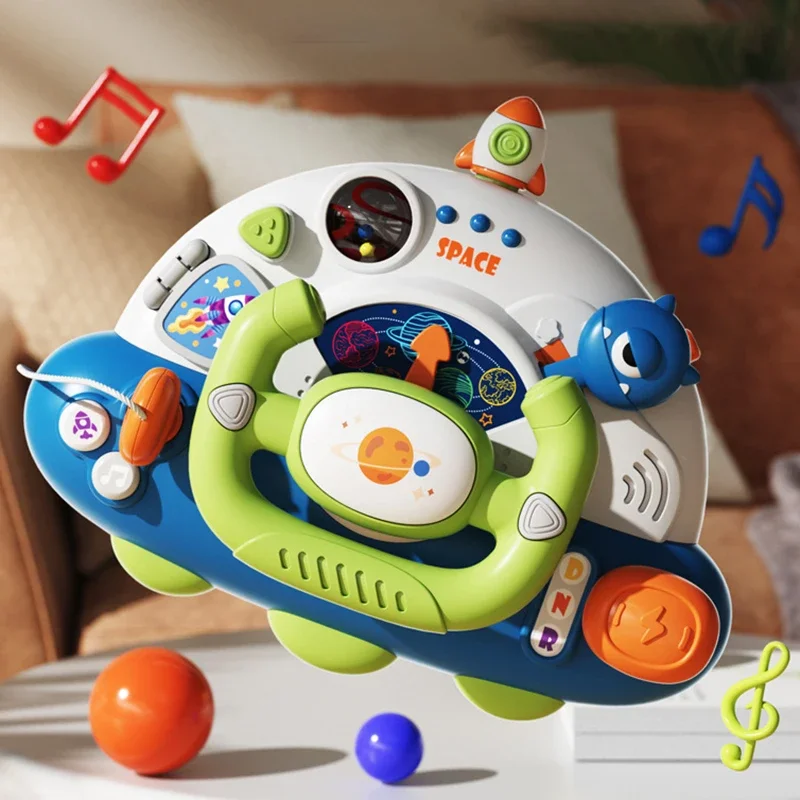 Planche occupée au volant, jouets pour enfants, lumières électroniques sensorielles, éducation musicale, activités de voyage, jouets pour tout-petits, cadeau