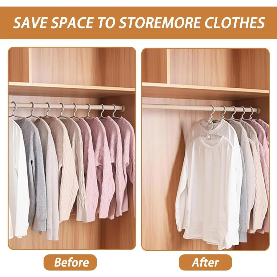 100 قطعة خطاف شماعات الملابس موصل السنانير توفير المساحة الشماعات المتتالية الأبيض خزانة المنظم شماعات كليب لتعليق البلاستيك