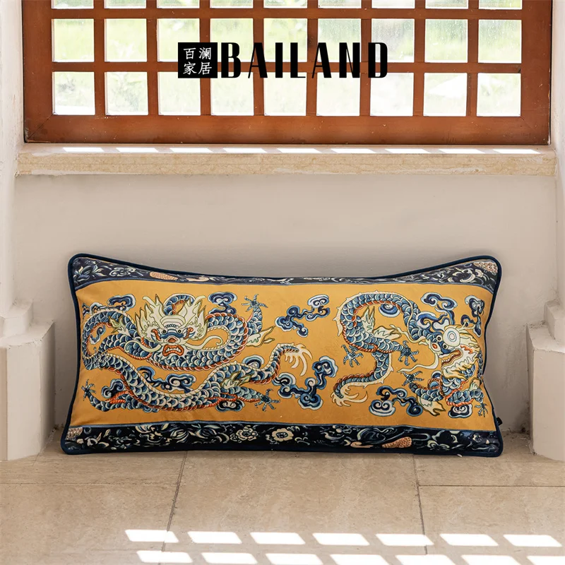 30×60cm Velvet Lumbar Cushion Cover Black Background Colorful Floral Dragonfly Butterfly Rectangular Throw Pillow Case Sofa Bed