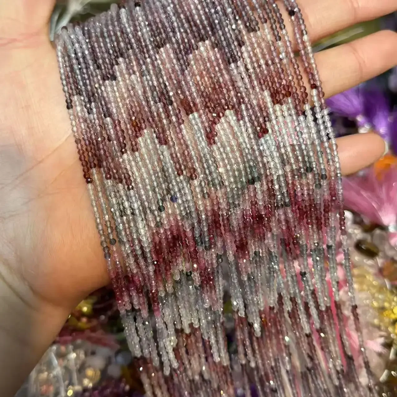 

2mm Natural Gradient Colorful Spinel Gemstone Faceted Loose Bead Making DIY Bracelet Necklace for Jewelry Accessories Wholesale