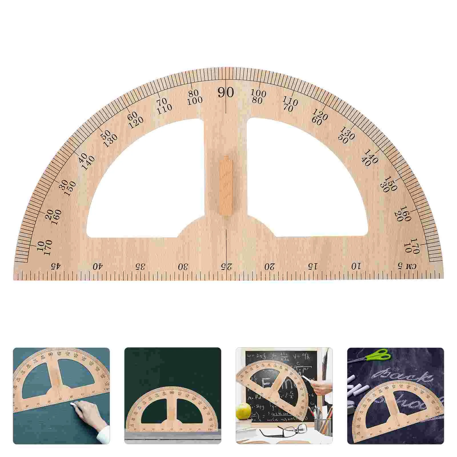 

Teaching Drawing Tools Hardwood Measuring Ruler Wooden Log Device for Rulers Office