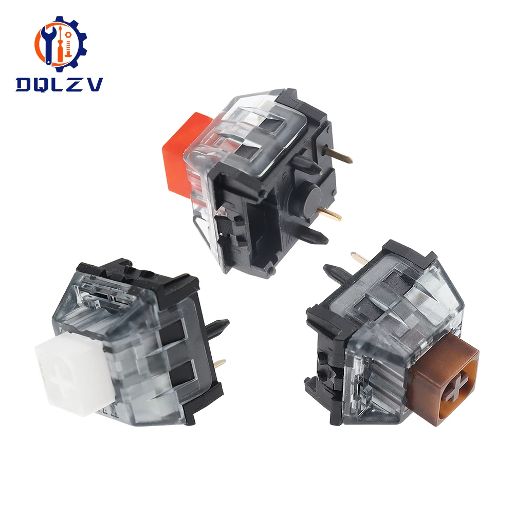 Kailh Box V2 صندوق التبديل أبيض أحمر بني مفاتيح للوحة المفاتيح الميكانيكية المخصصة ذاتية الصنع 5Pin RGB متوافق مع مفاتيح Cherry MX