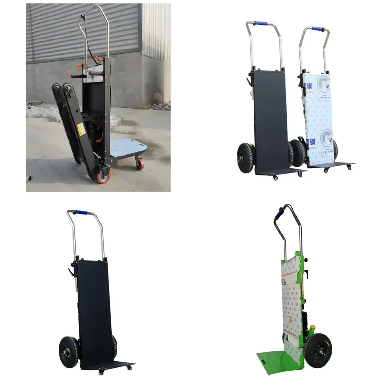 

Motorized Electric Stair Climber for 400kg Capacity 48V Battery Heavy-Duty Steel Frame Hand Trolley for Home Restaurant