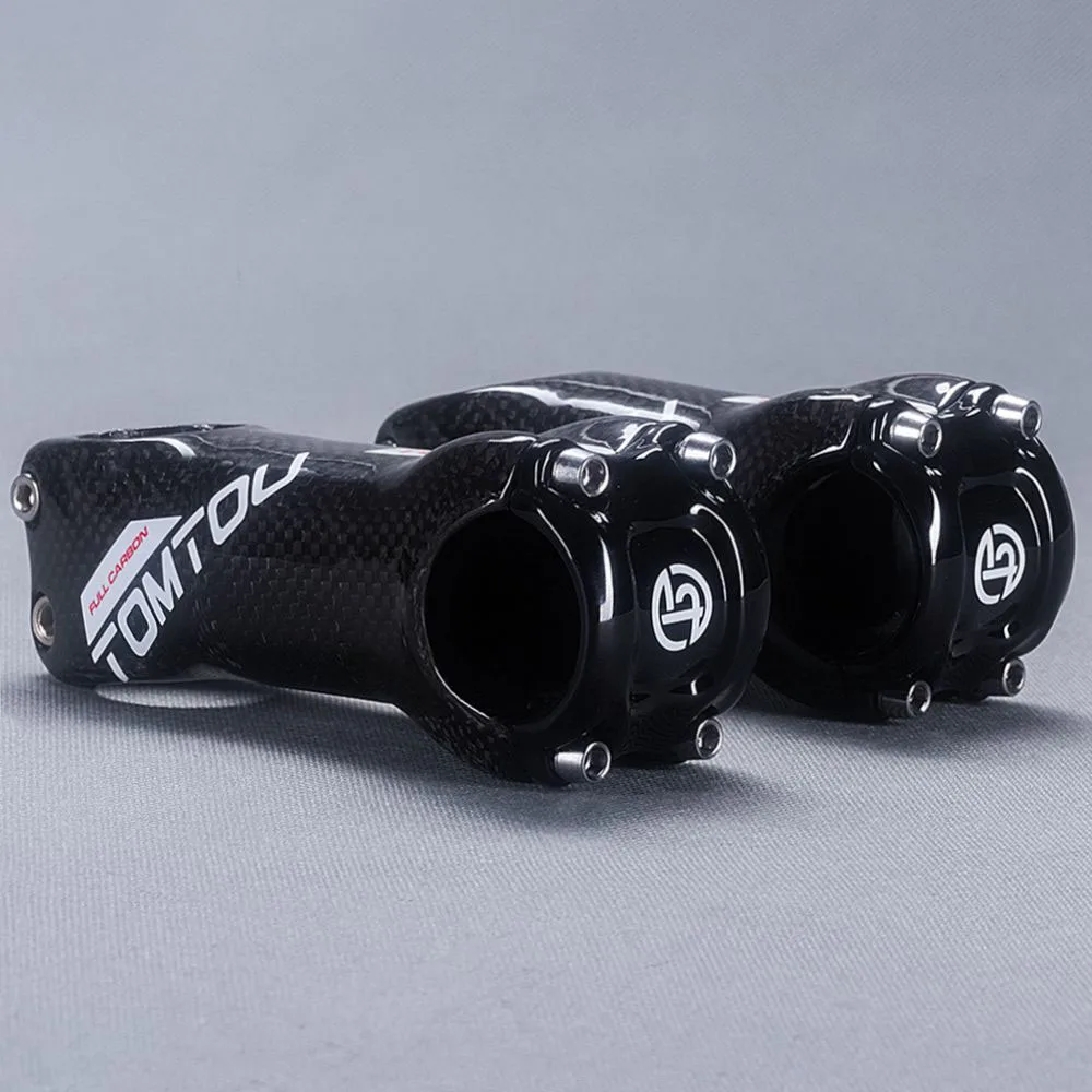 TOMTOU Super Strength Carbon Fiber Stem 6/17 Degree Angle Clamp 31.8mm*60-130mm Bicycle Road or Mountain Bike Stem Parts