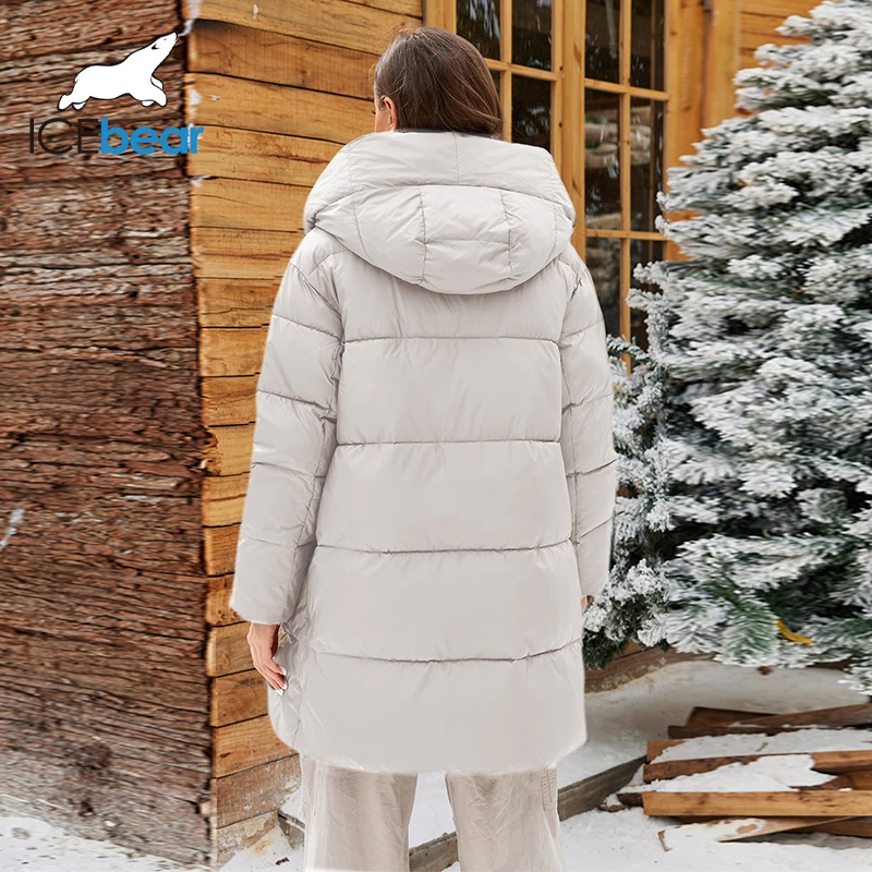 ICEbear-Manteau mi-long pour femme avec grande poche, parka coupe-vent, doudoune chaude, haute qualité, mode hiver, 2024, GWD4615I