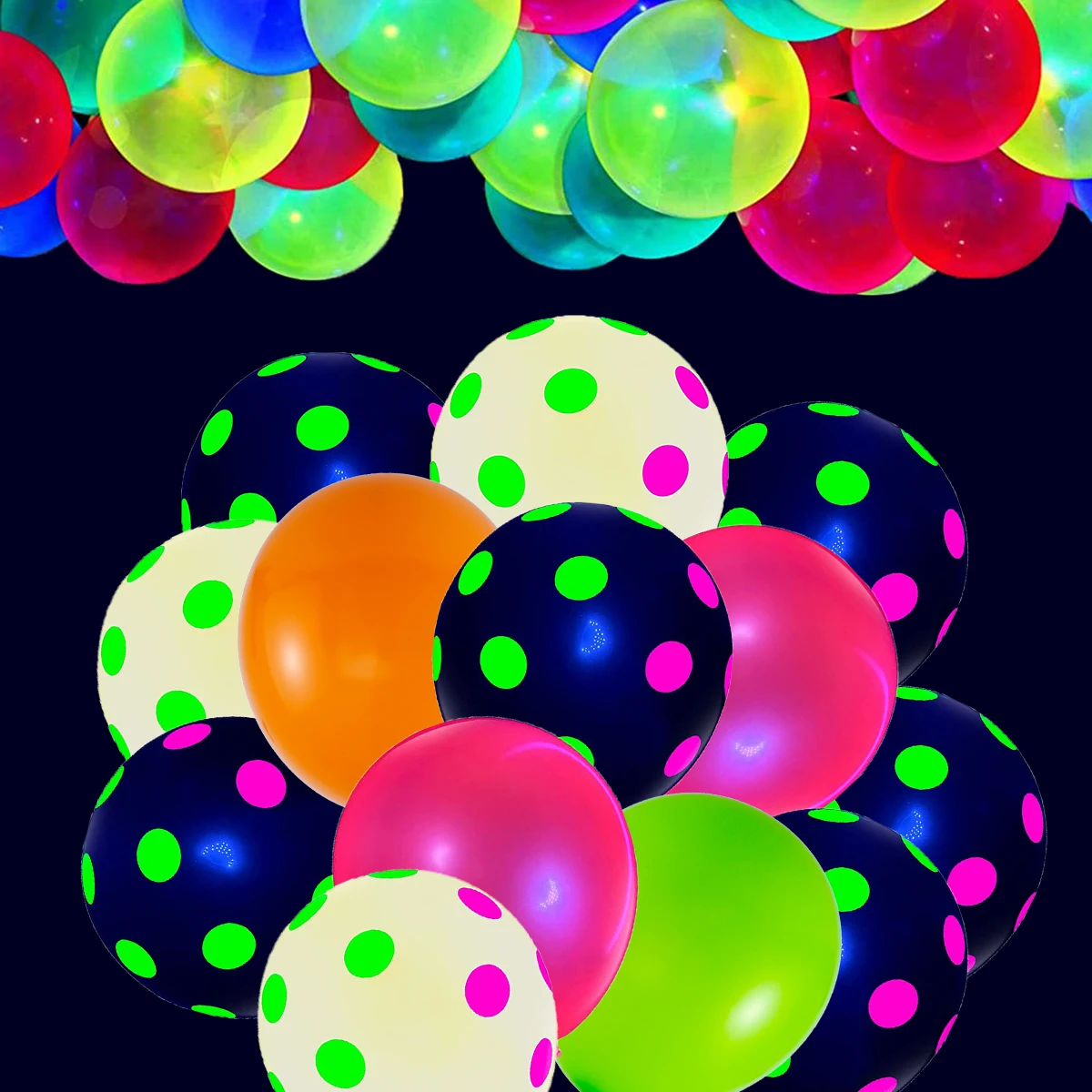 90Pcs Neon Balloons…