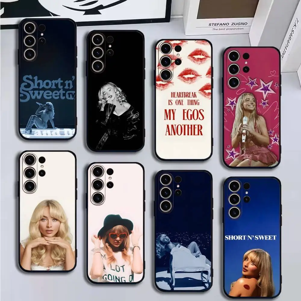 

Please S-Sabrina C-Carpenter Phone Case For SamsungS25,24,21,22,23,30,Ultra,20,Plus,Fe,Lite,Note,10,9,Soft Black Cover