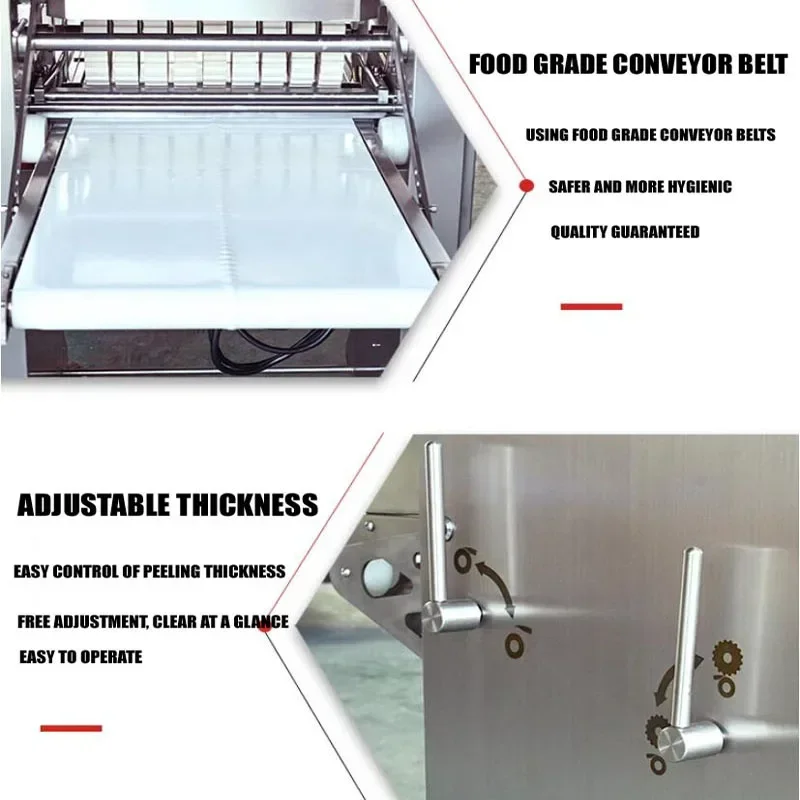 Big Pig Meat Pork Skin Removing Machine  Fat Meat Peeler Machine  Electric Pork Skin Peeling Machine