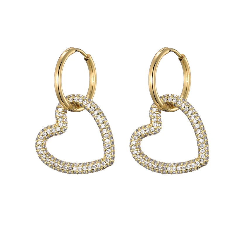 Klassieke roestvrijstalen oorgesp voor vrouwen Trendy goud zilver kleur grote ovale rechthoek hoepel Huggie punk hiphop sieraden cadeau - afbeelding 1