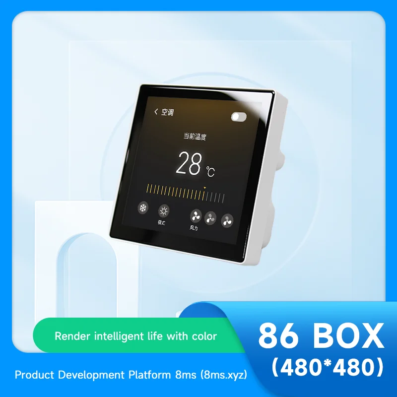 monitor touch screen panel controle central temperatura sensor de umidade wifi compativel com bluetooth polegada esp32 s3 86 box 01