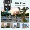LS VISION 20X ズーム 4G カメラソーラー PIR 人体検出ナイトビジョン防水セキュリティビデオ WIFI カマラ 8MP 4K バッテリー CCTV 3