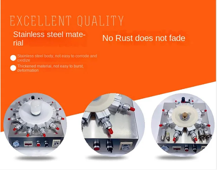 2025 Hot Sale12 Needles   AutomaticLED Bulb Lamp Head Locker Bulb Lamp Crimping Machine Bulb Holder Locking Clamping