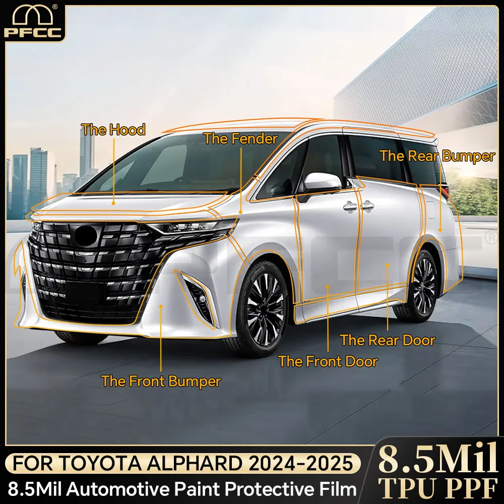

PPF TPU for Toyota Alphard 2024 2025 Precut Paint Protection Film Car Body Sticker Transparent Anti-scratch UV Protective