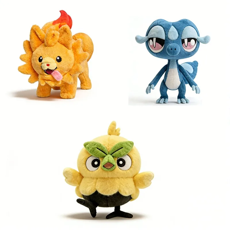 New Kawaii 25cm Tenth Generation Royal Three Pokémon Plush Doll Doll Sleeping Pillow Boy Birthday Gift Christmas Gift