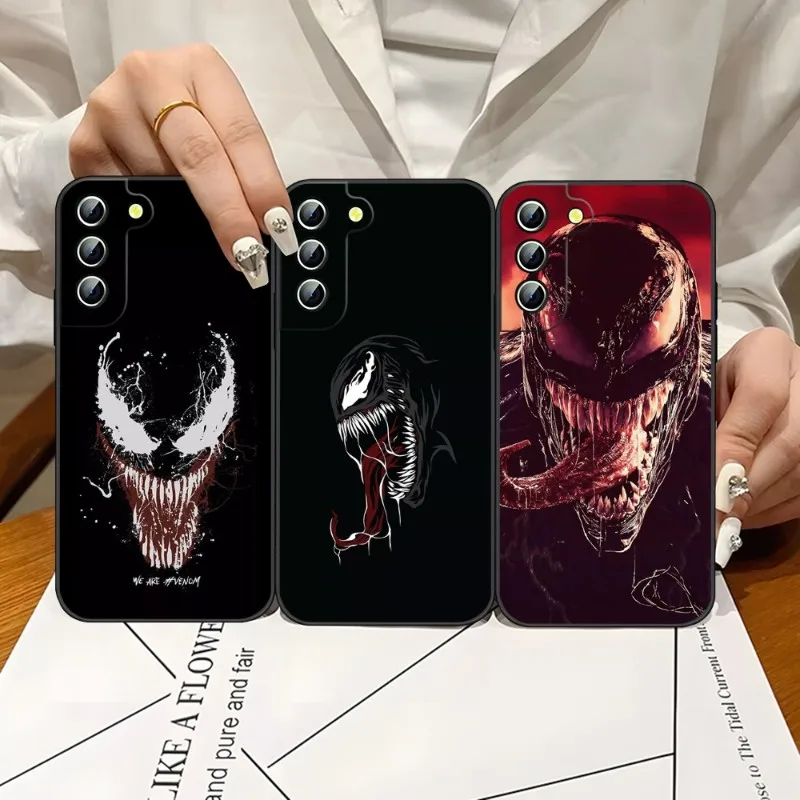 Marvel Hero Venom Phone Case For Samsung Galaxy S23 S21 S22 S20 S30 Ultra Fe S10 S8 S9 Note 20 10 Pro Plus Back Cover