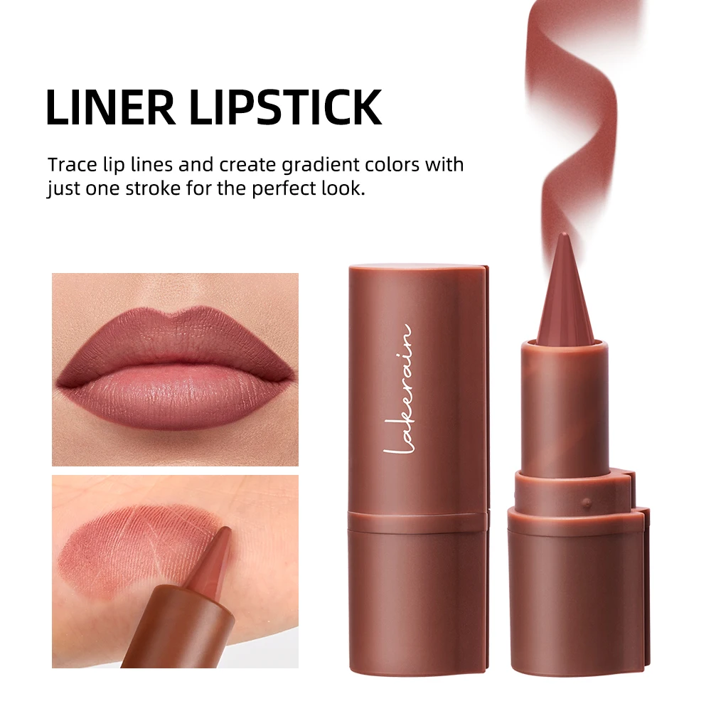 Matte Pen Gradient Lip Liner Matte Liner ลิปสติก Non-stick Cup ดินสอลิปสติก Lasting Waterproof Lip Stick เซ็กซี่ Lip เครื่องสําอาง