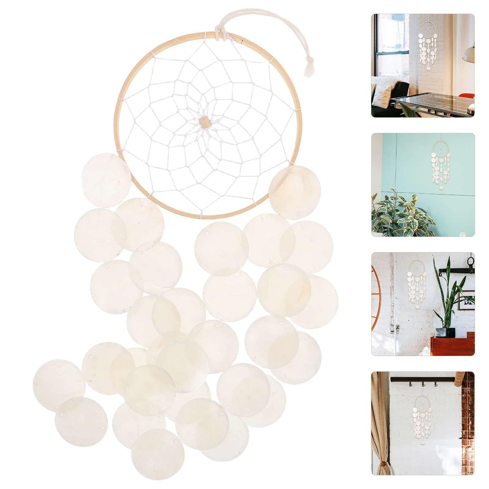 

Handcrafted Seashell Wind Chime Spiral Coastal Style Garden Patio Outdoor Indoor Decor Shell Wall Art Bedroom Window Hanging