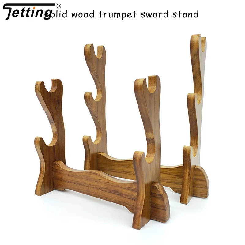 Solid Wooden Sword Display Stand Holder Katana Samurai Sword Tanto Knife Cosplay Sword Magic Wand Storage Rack Bracket