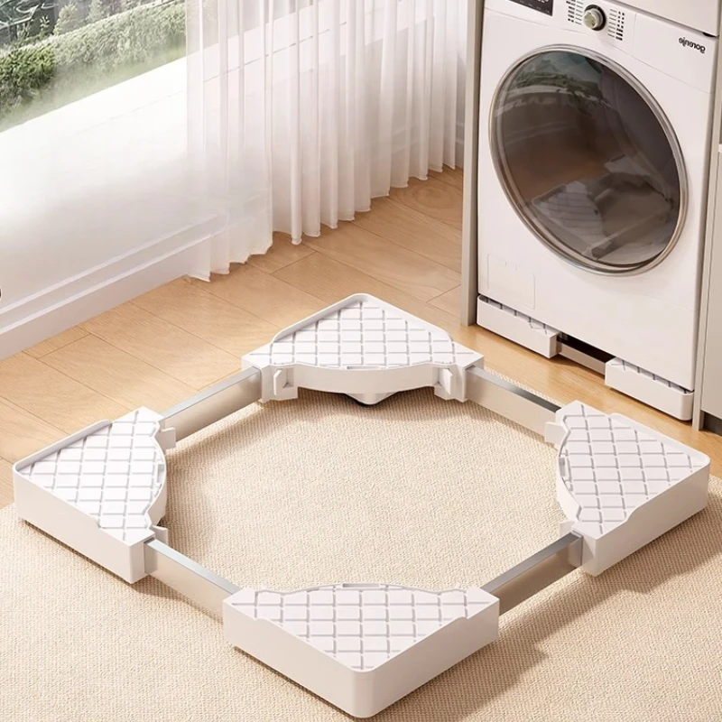 

Universal Washing Machine Pedestal Ultra Slim Anti-Vibration Base Adjustable Height Non-Slip Pads Laundry Shelf Organizer