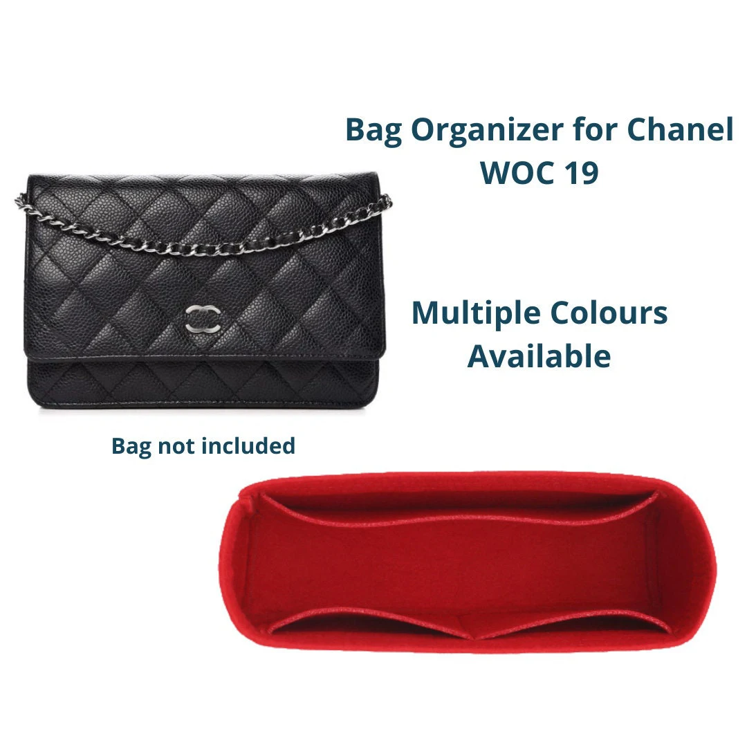 Purse Organizer for Chane19 Designer CC 19 Handbags | Fit Wallet On Chain WOC  Sholouder Bags Inner Insert ,Tote Liner Shaper