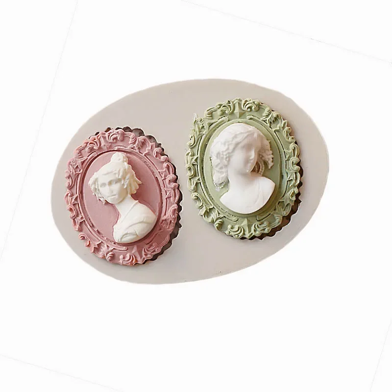 Mirosie-Molde de silicona para hornear pasteles, patrón de tótem en relieve Retro europeo de platino, molde de ritmo seco para Fondant, moldes para