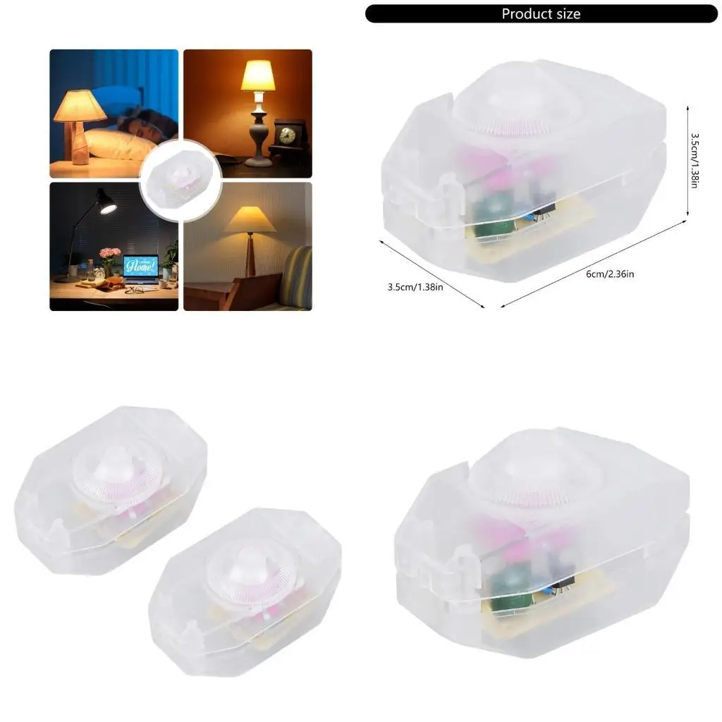 

652F 2pcs Sturdy Plastic Materials LED Dimmer Rotary Controlled Adjustable Designs for 220V 230V Light Simple Setups