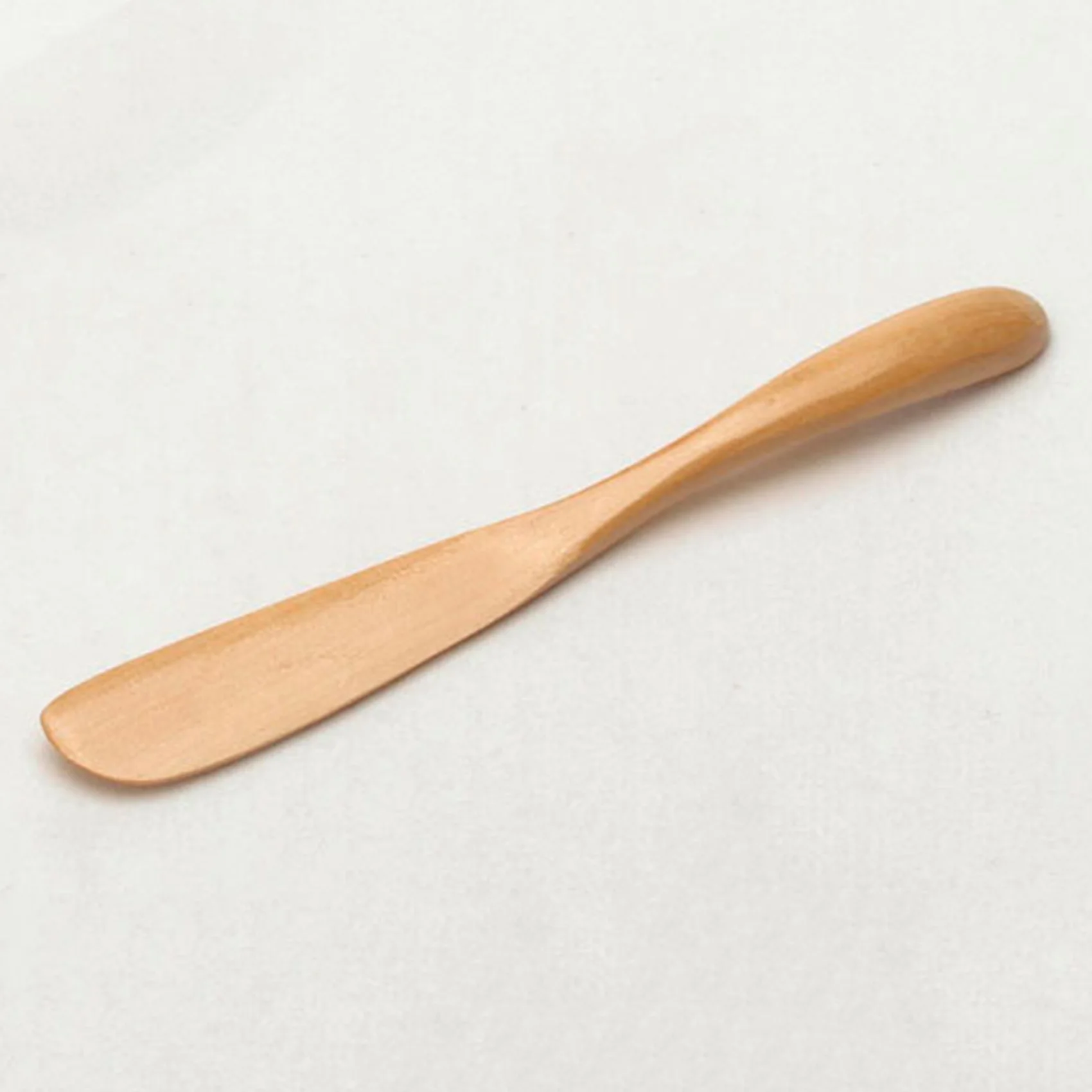 

AT29-1X Teak Wood Spoon Long Handle Spoon Ladle Big Rice Paddle Wooden Spoon & 6X Wooden Butter Knife Cheese Spreader