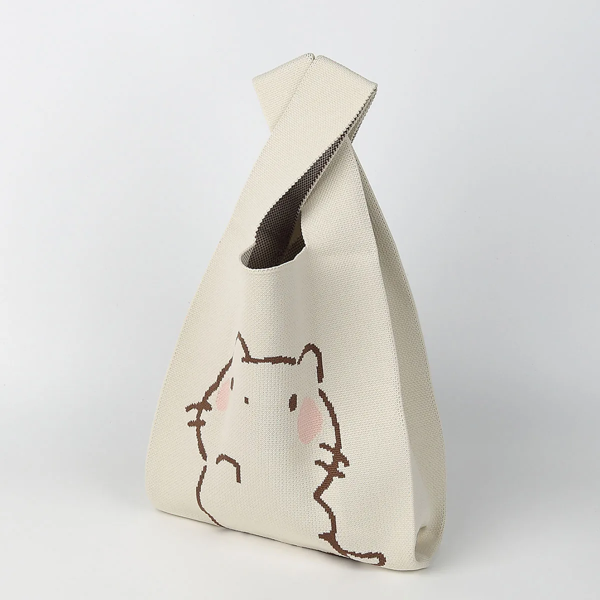 

Cute and Warm Simple Drawing Kitten Handbag, Carry Mobile Phone, Keys and Wallet, Suitable for Commuting, Vacation Clothing Matchinging and Taking Photos, Women and Girls Daily Use, Versatile in All Seasons