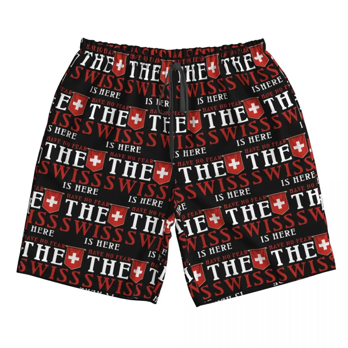 

Swiss Switzerland Flag Trunks Beach Board Shorts Casual Quick Dry Swim Summer Men Pants