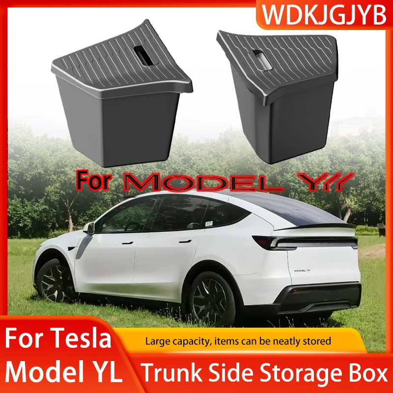 

Trunk Organizer for Tesla Model YL Launch 2026 Rear Trunk Storage Bins Side Box Organiser Accessories Model YL Trunk Storage Box