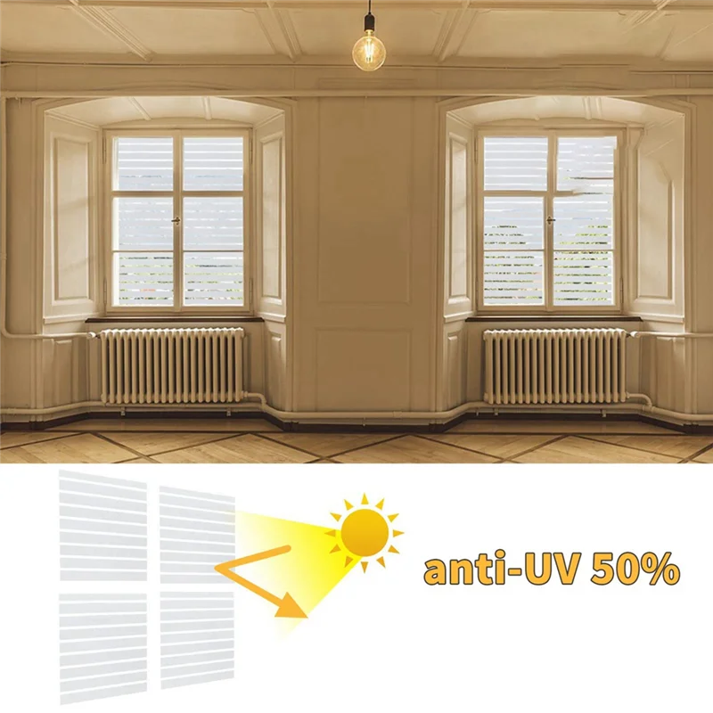 قسط نافذة الفيلم للخصوصية ساكنة تتشبث الزخرفية متجمد فيلم غير لاصق نافذة ملصق زجاج شباك الفيلم الخصوصية 45 سنتيمتر