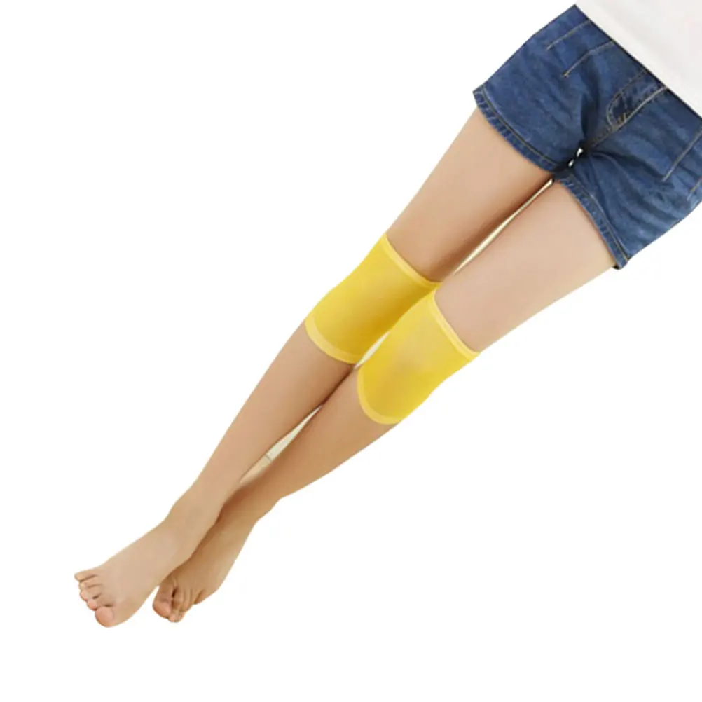 

Knee Support Brace Anti-Slip Elastic Knee Sleeve For Running Hiking Sports Pain Relief Unisex Yellow Compression