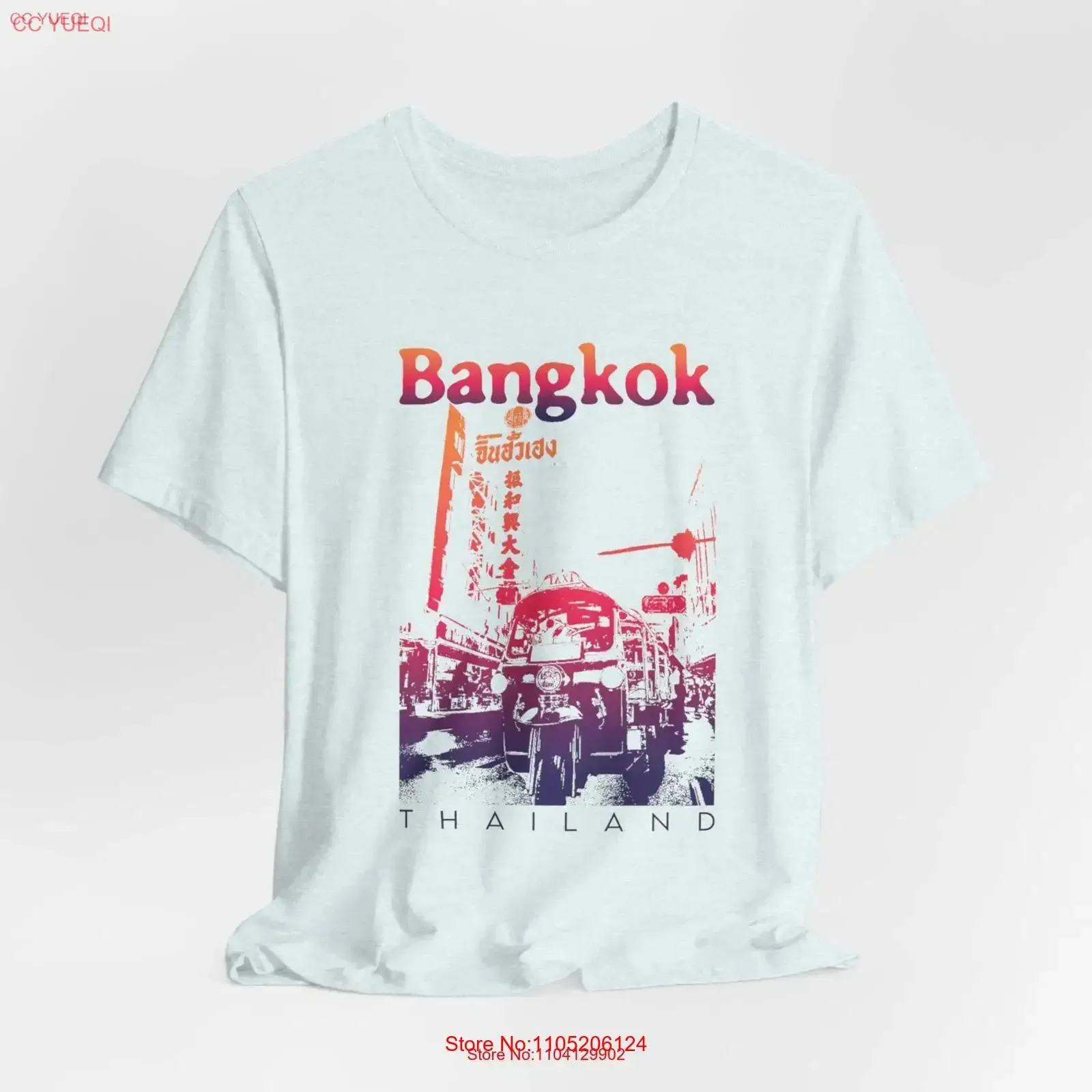 

Bangkok Duotone T Shirt for City Lovers Thailand Streetwear Top Travel Urban Cityscape vintage Washed Soft Unisex Versatile