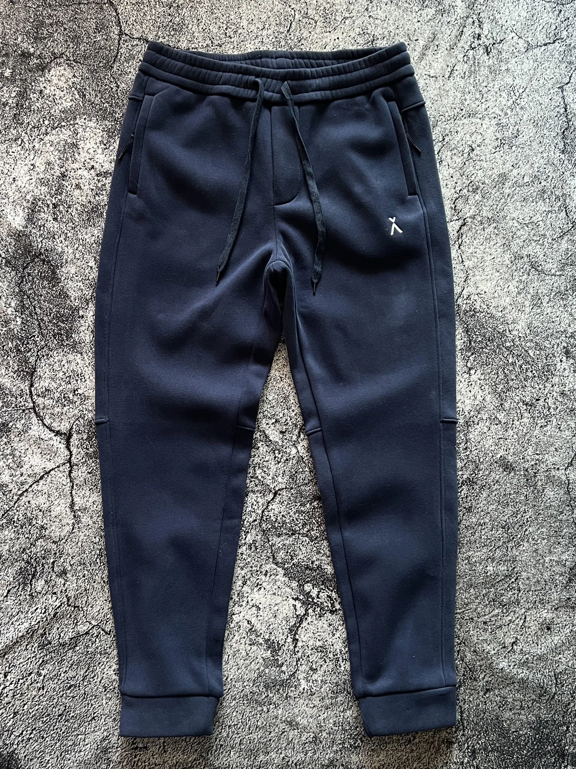 

Autumn Winter Thiened Warm Fce Embroidered Dstring Loose Cuffed Brued Loose Trousers Men's Sweatpants Sports Pants