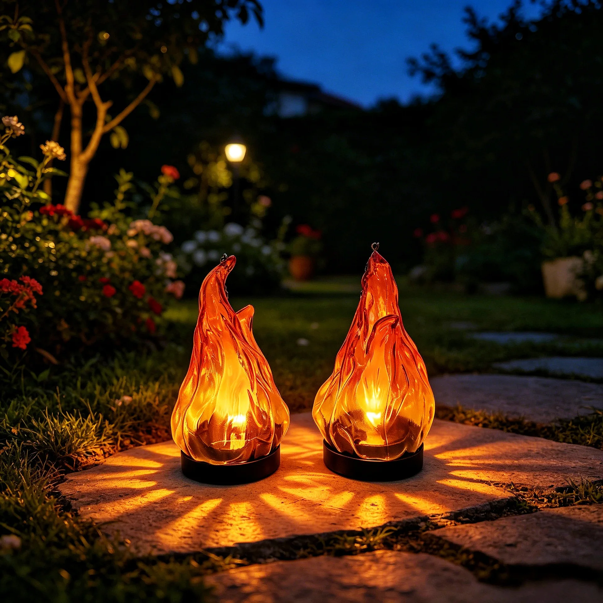 2/7LED Solar Spotlight Garden Solar Powered Lamp Adjustable In-Ground IP65 Waterproof Landscape Wall Light Outdoor Lighting