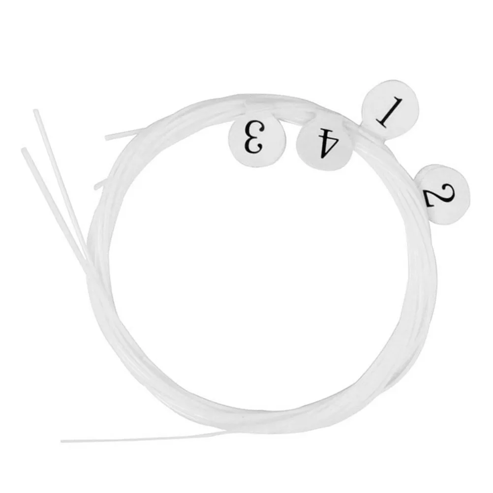 

4 Pcs Ukulele Strings Part Accessories Kit Replace Musical Instrument Parts White Accessory